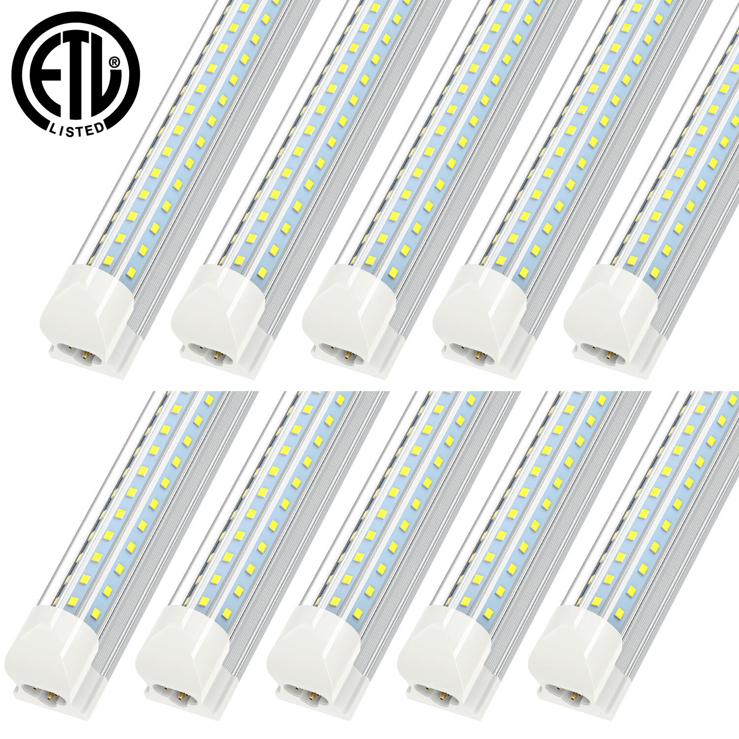 25Pcs 4FT LED Shop Light Fixtures T8 60W Garage Ceiling LED Tube Lights D-Shaped gallery