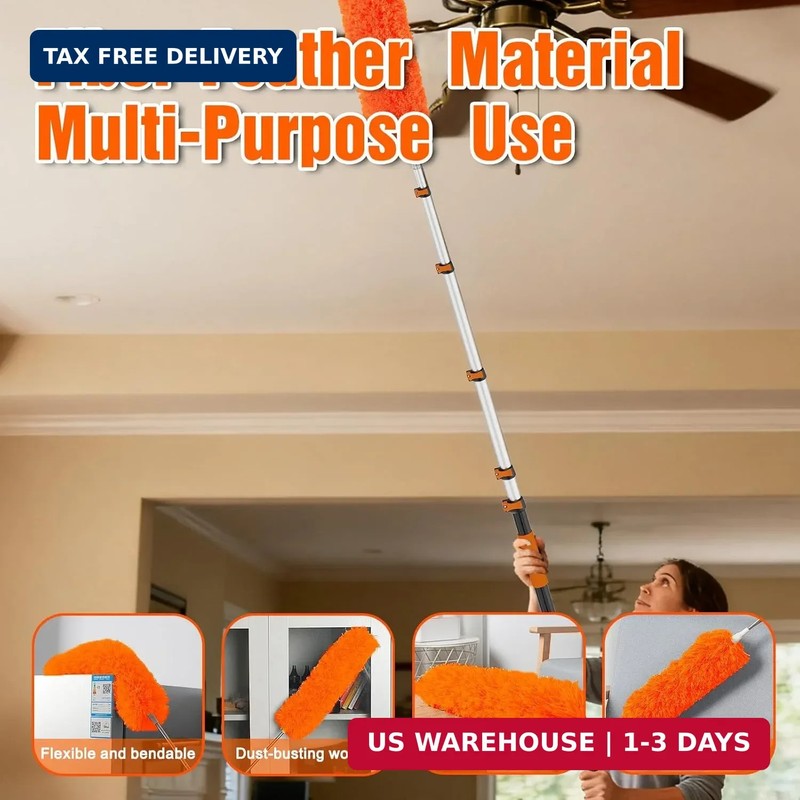 30FT Reach Duster Kit, Window Cleaning with 5-24FT Telescoping Extension Pole, H gallery