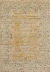 Vegetable Dye All-Over Pattern Oushak Wool Handmade Rug 3×4 ft Turkish Carpet