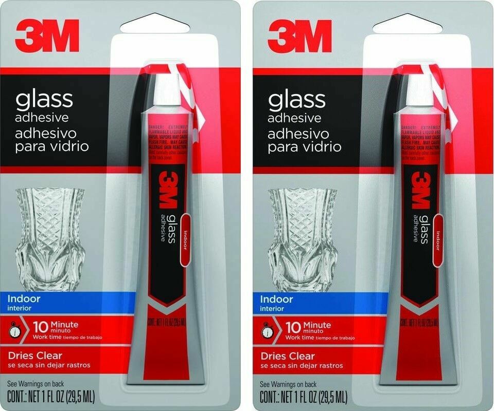 2 Pack 3M 18050 Multi-Purpose Glass Adhesive 1 oz each ~ New ~ gallery