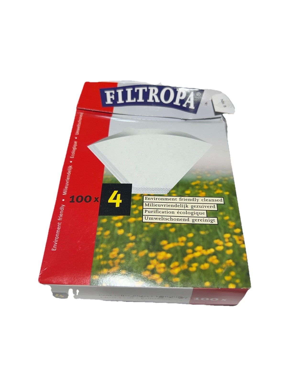 Filtropa Size 4 Coffee Filter Papers, Pack of 100, Oxygen White gallery