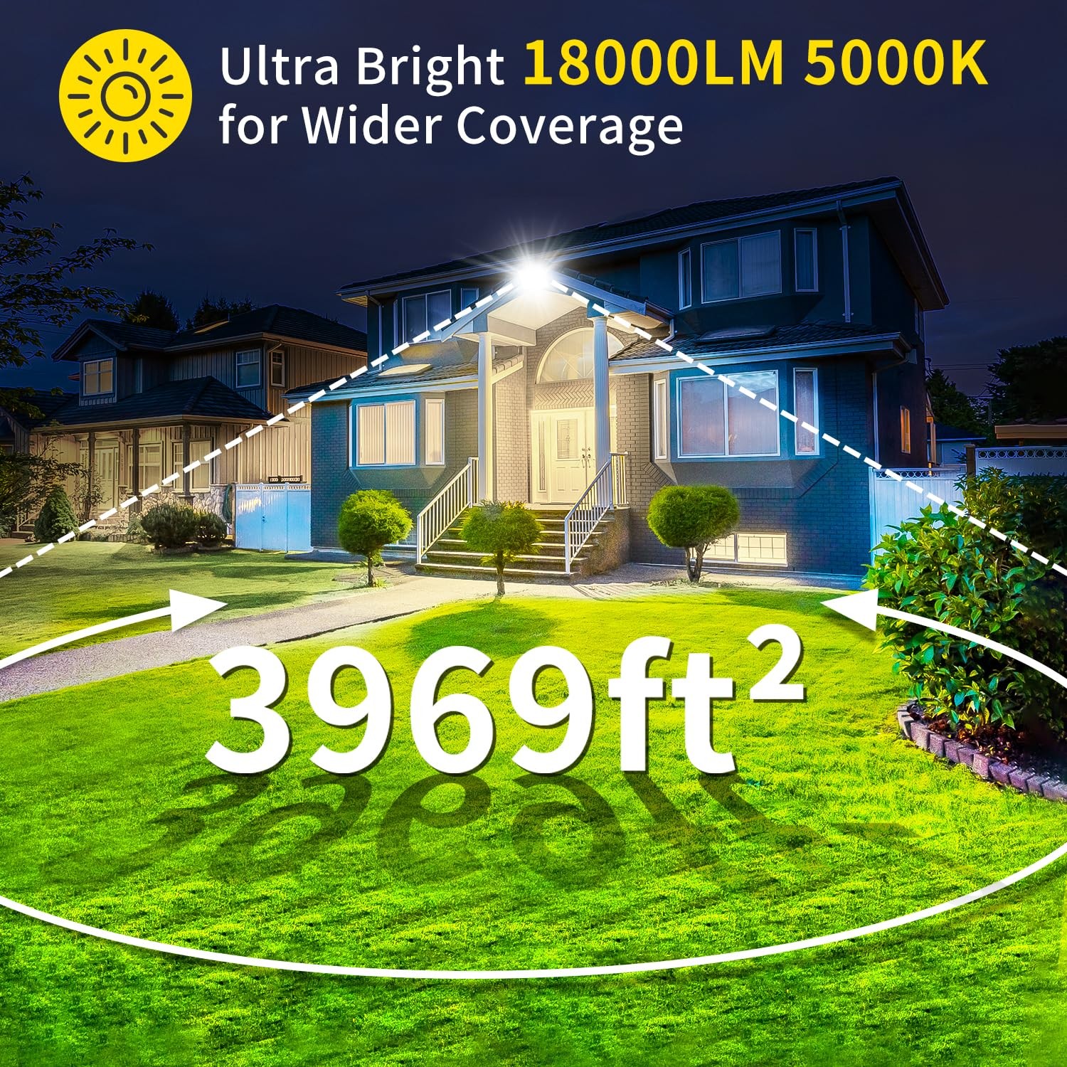 150W LED Flood Light 18000LM Outdoor IP65 10FT Cord US Plug Work Light gallery