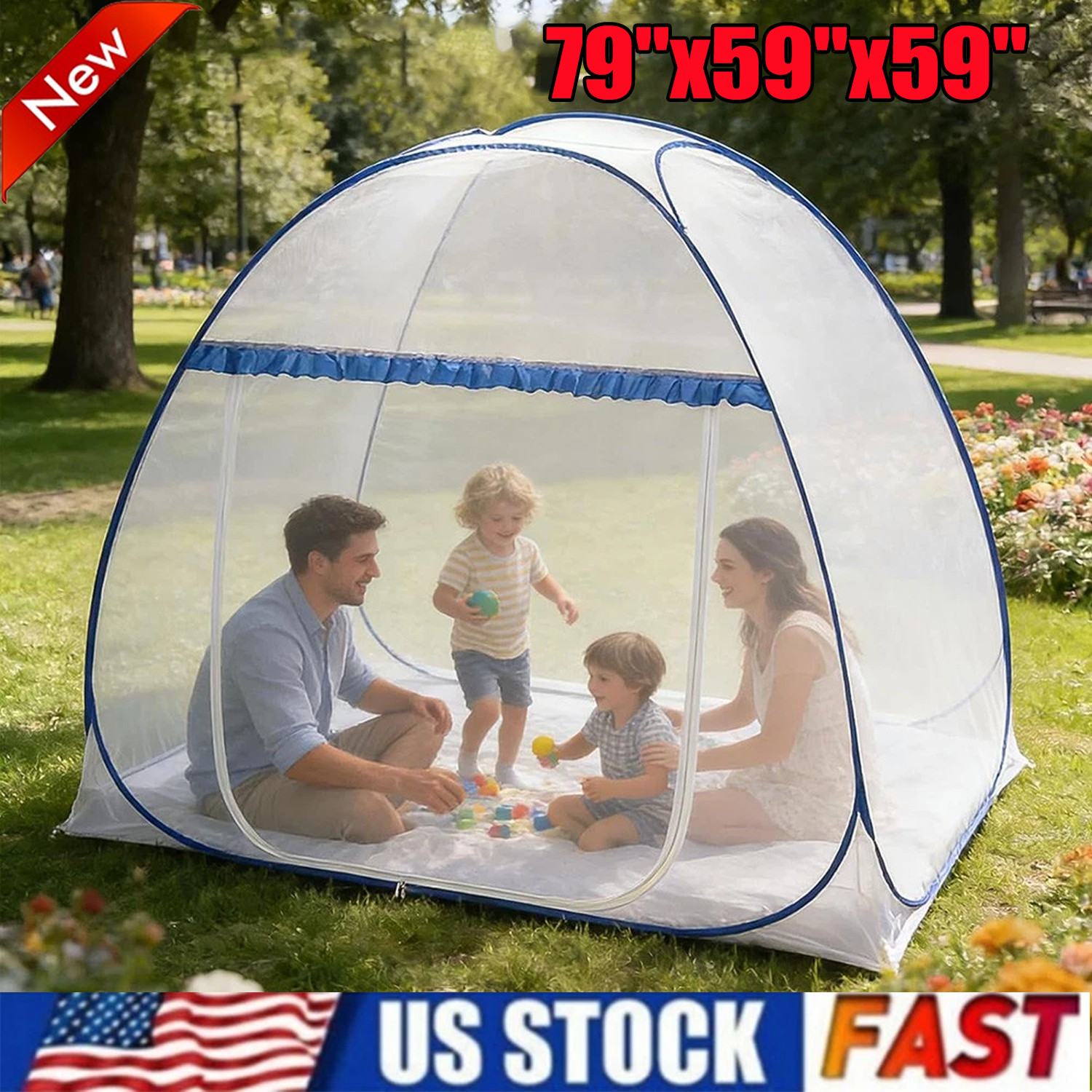 Foldable Pop-Up Mosquito Net Tent for Bed Portable Camping Travel Mosquito Net gallery