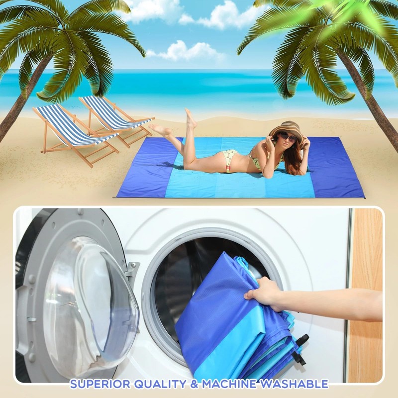 10 Sets Beach Blankets Bulk Sandproof 78 x 82'' Large Waterproof Picnic Blank... gallery