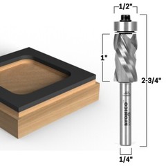 Bottom Bearing Compression Flush Trim Router Bit – 1/4″ Shank – Yonico 33206q