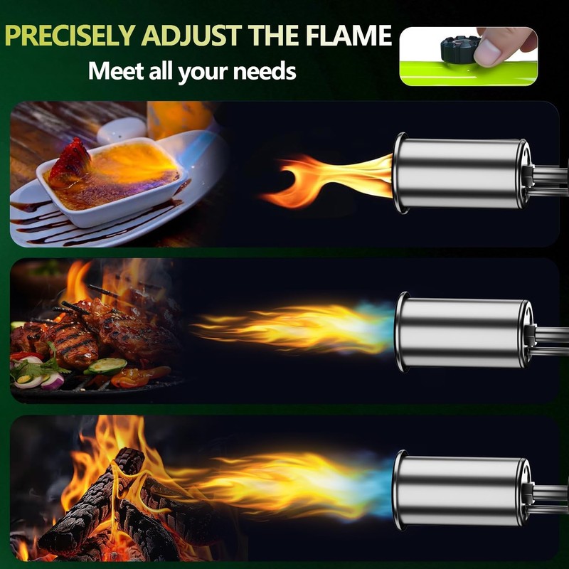SEESE Powerful Propane Torch Gun,Kitchen Cooking Torch With One-Touch Max Fir... gallery
