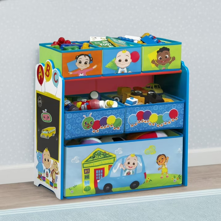 CoComelon Design & Store 6 Bin Toy Storage Organizer by Delta Children gallery