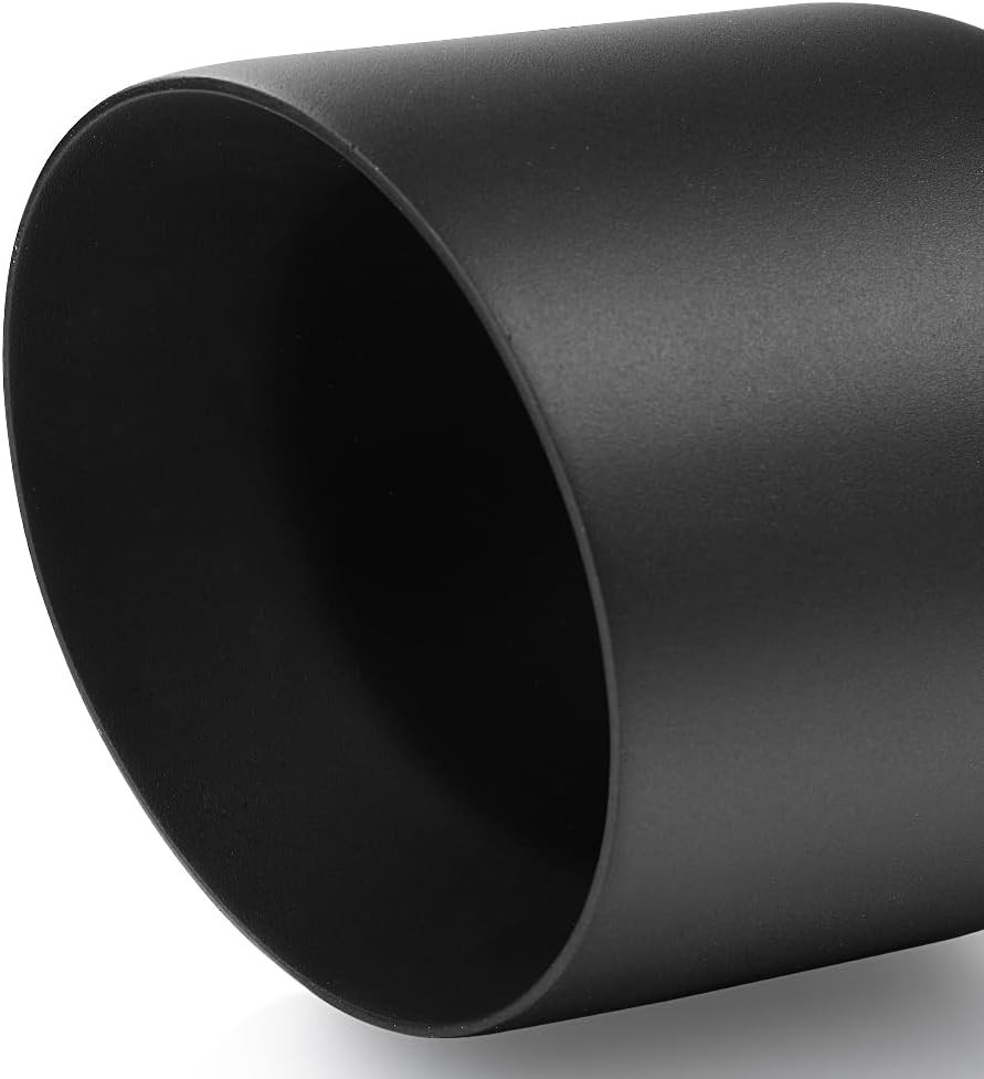 3" Inlet Universal Exhaust Tip, 4" Outlet - 5" Long Double Wall 3“x4"x5" Black gallery