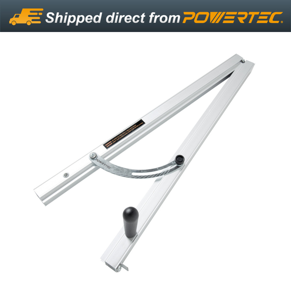 POWERTEC 71035 Table Saw Angle Cutting Jig for Creating Tapered Cuts | 24-Inch