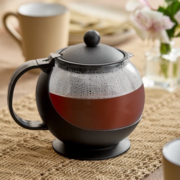 25 oz. Tempered Glass Teapot Hot Tea Infuser with Stainless Steel Basket Tea Pot gallery