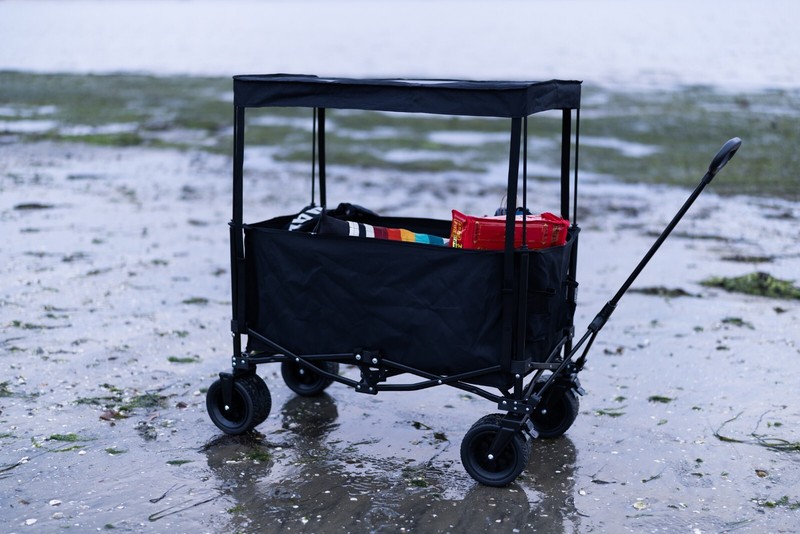 Wagons Carts Foldable, Foldable Wagon, Collapsible Wagon with Solar Panel Canopy gallery