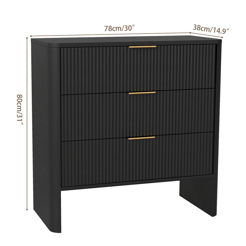 Modern Wavy Pattern Drawer Cabinet For Bedroom Hallway gallery
