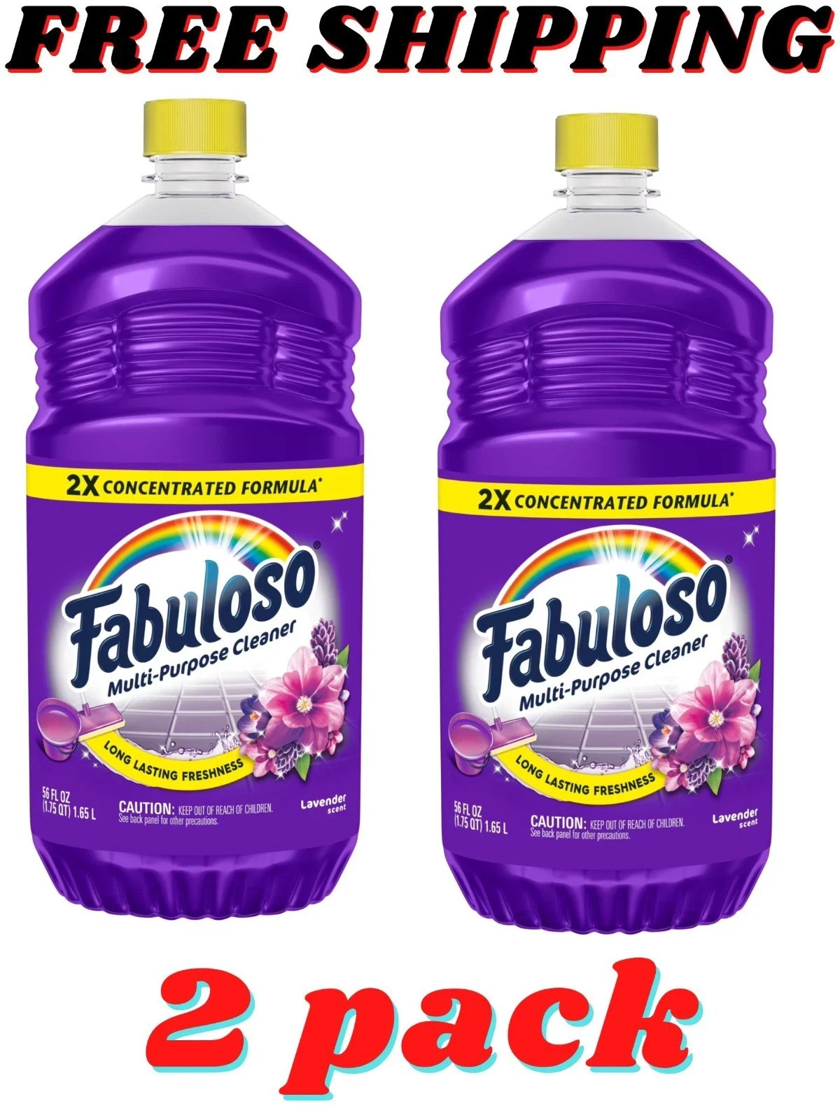Fabuloso Multi-purpose Cleaner 2x Concentrated | Lavender | 56 Oz 2 Pack gallery