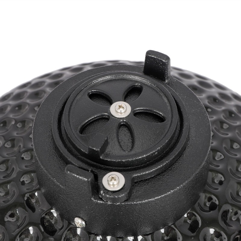 13in Round Ceramic Charcoal Grill Black gallery