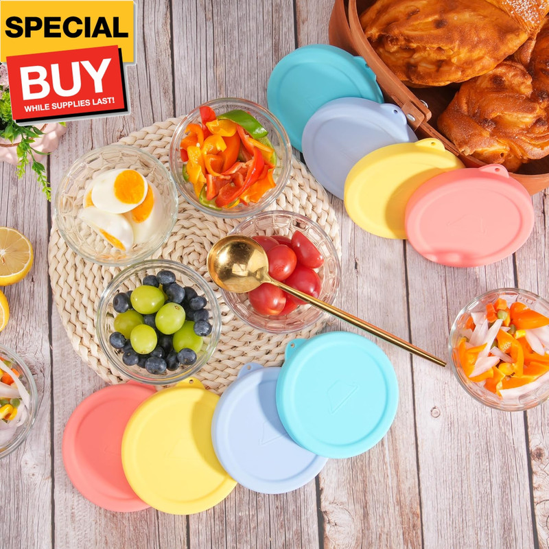 4 PCS Silicone Replacement Lids for Pyrex and Anchor Hocking Glass Custard Cups gallery