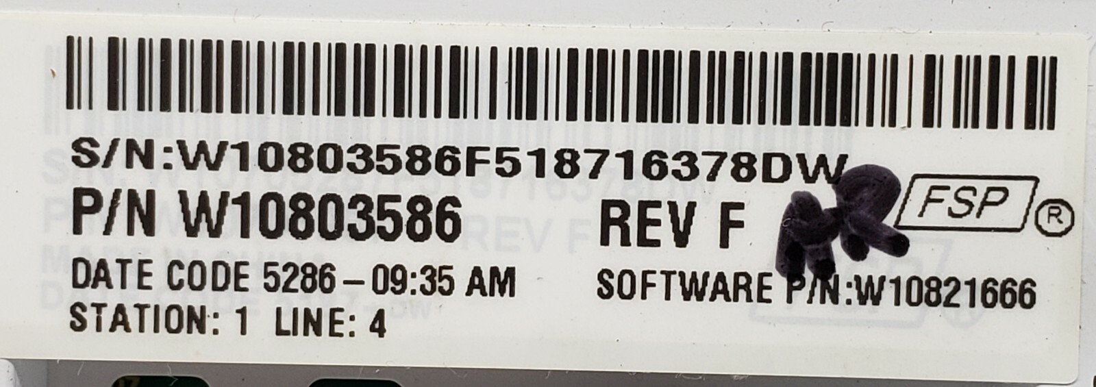 Genuine OEM Whirlpool Washer Control W10803586 Warranty & Free Same Day Ship gallery