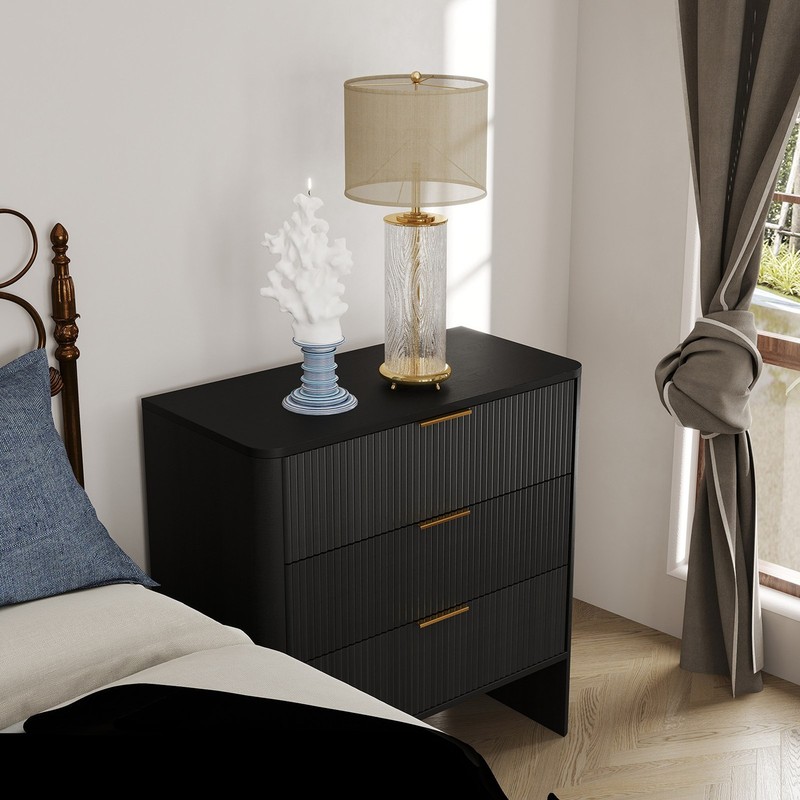 Modern Wavy Pattern Drawer Cabinet For Bedroom Hallway gallery
