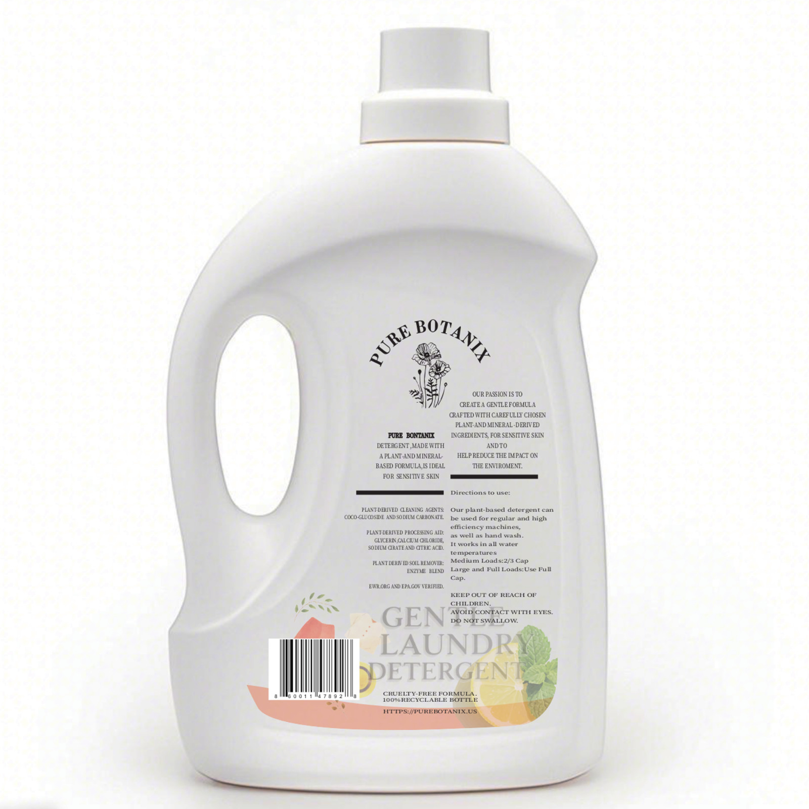 Citrus Plant Based Non-Toxic Hypoallergenic Laundry Detergent gallery