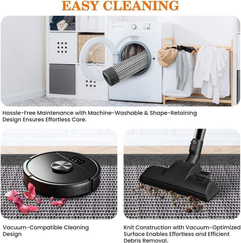 Machine Washable Kitchen Rug Non Slip Absorbent Floor Mat Chenille Carpet gallery