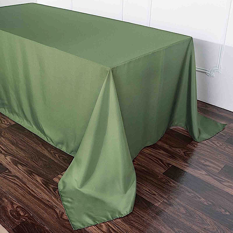 MOSS GREEN Polyester 90x132" Rectangle TABLECLOTHS Wedding Supplies Linens gallery