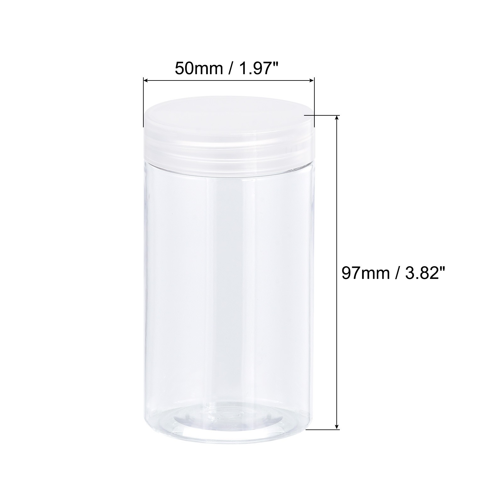 5oz/ 150ml Round Plastic Jars with Transparent Screw Top Lid for Storage 8Pcs gallery