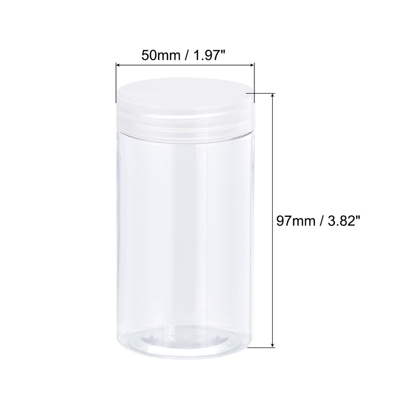 5oz/ 150ml Round Plastic Jars with Transparent Screw Top Lid for Storage 8Pcs gallery