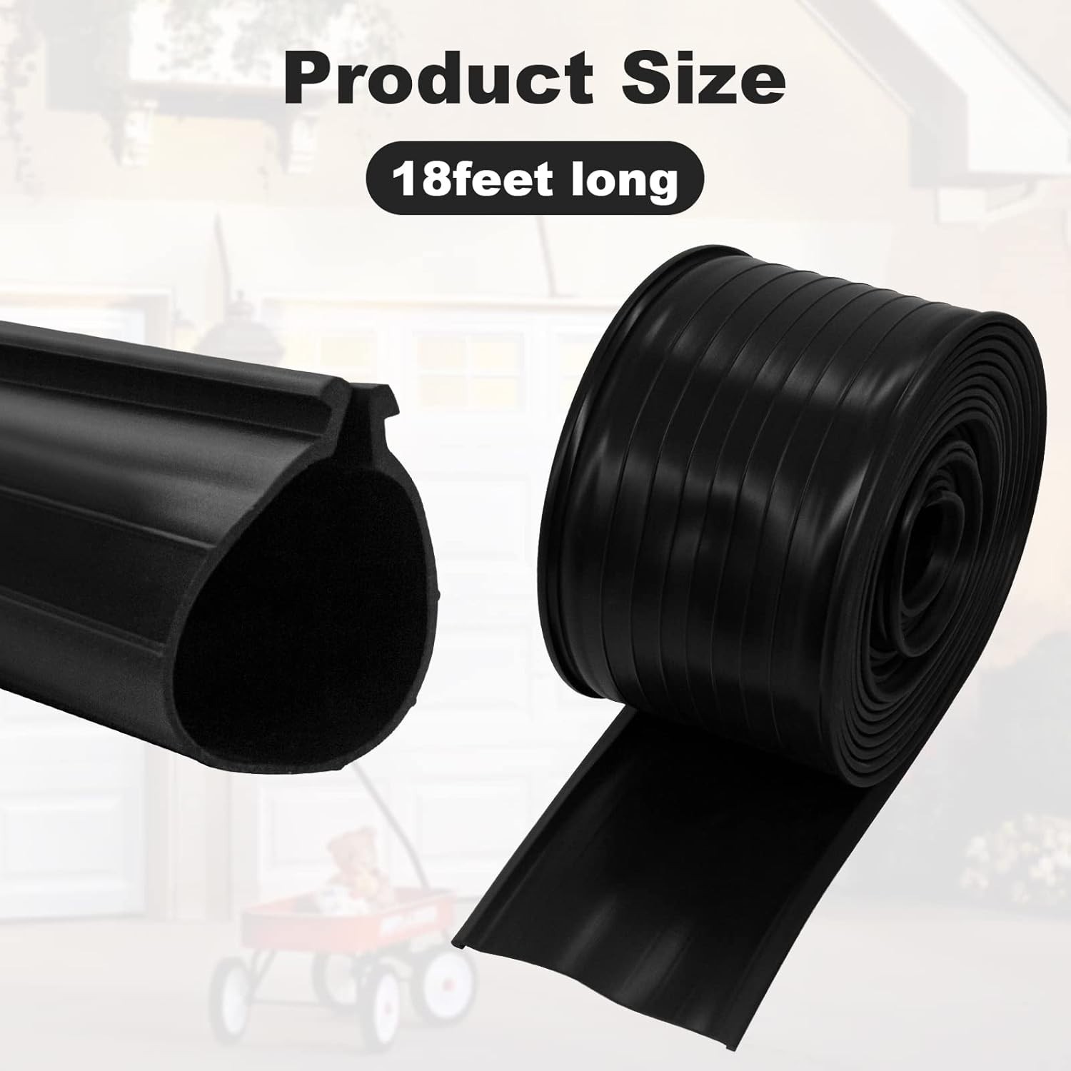 18 ft Garage Door Rubber Bottom Weather Seal Replacement for Clopay Garage Bo... gallery