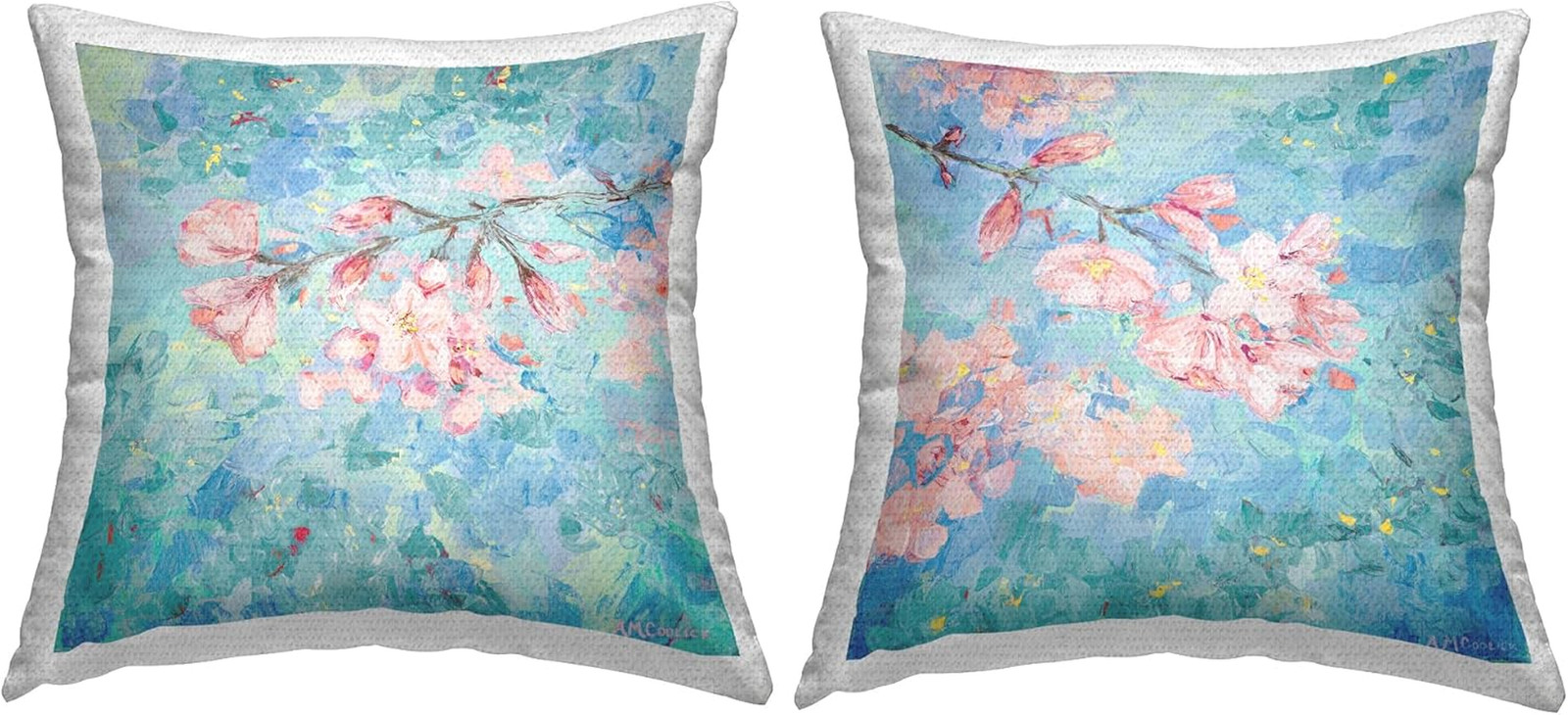 Cherry Blossom Sprigs Outdoor Pillow Set by Ann Marie Coolick - 2 Pack gallery