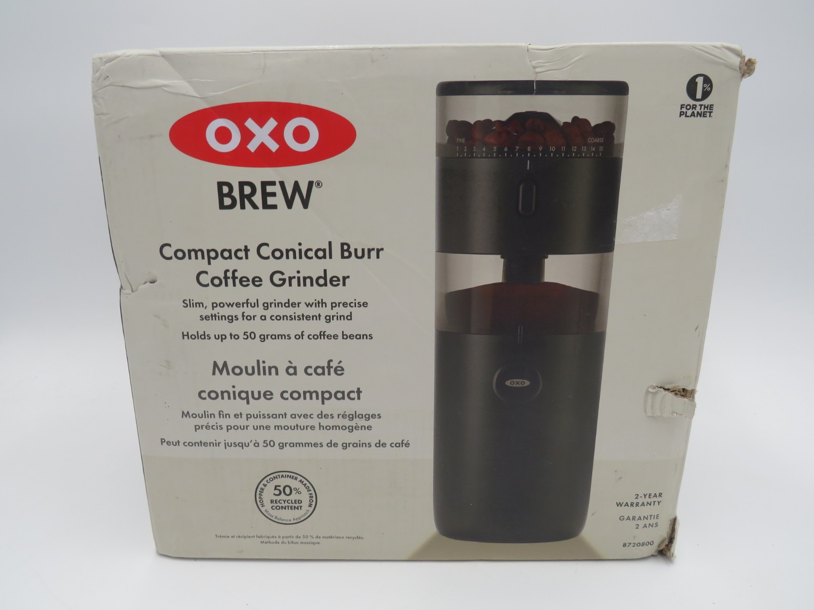 OXO Brew Compact Conical Burr Coffee Grinder NEW gallery