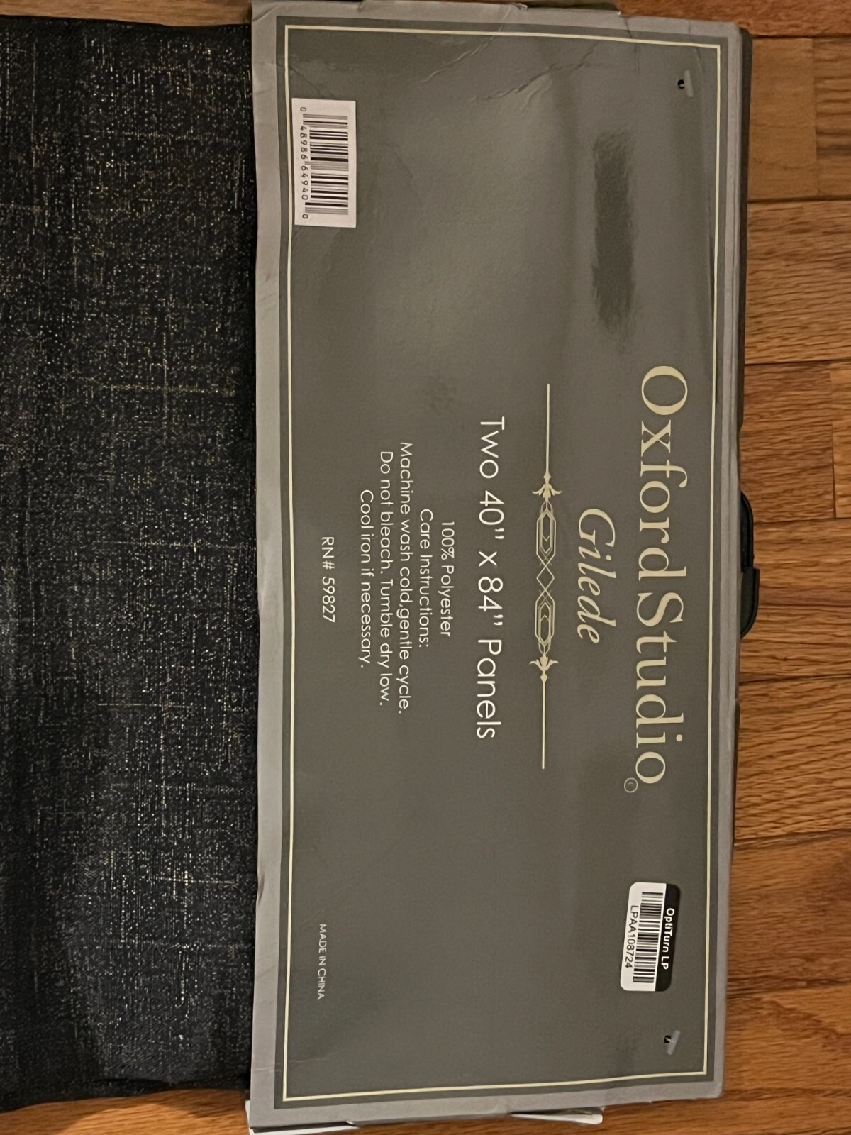 Oxford Studio Gilded Two 40"x84" Panels 100% Polyester Machine Washable RN#59827 gallery
