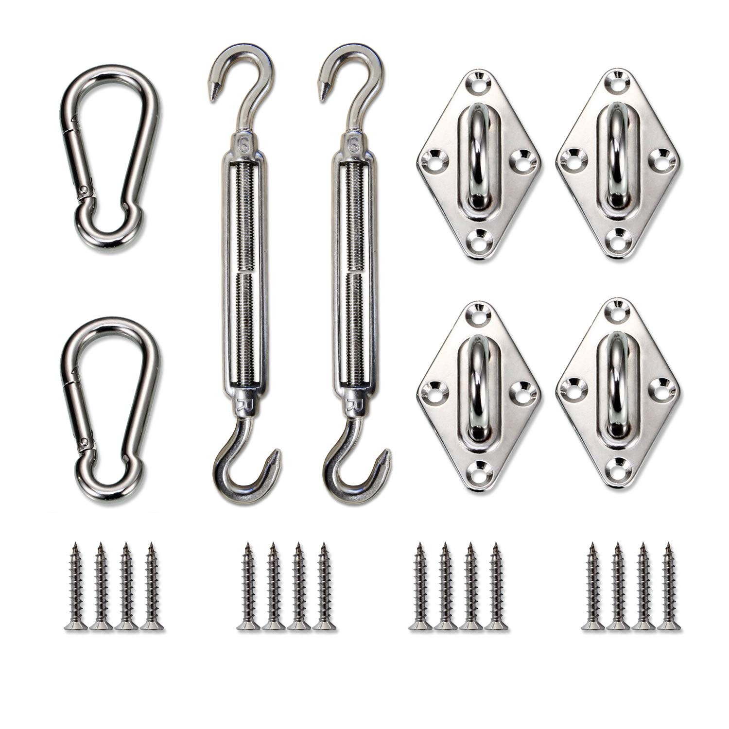 Sun Shade Sail Hardware Kit 6 Inches Super Heavy Duty For Square And Rectangle S gallery