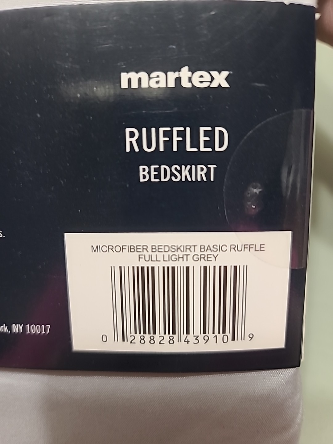 MARTEX Full Ruffled Light Grey BedSkirt/ Microfiber BedSkirt/54x75x15 In gallery