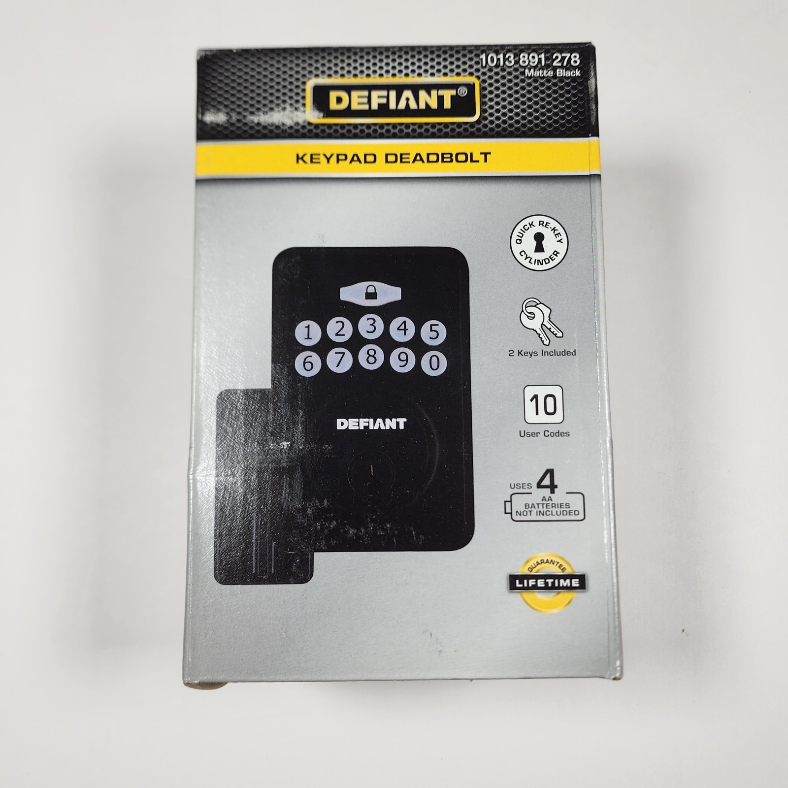 Defiant Radius Matte Black Single Cylinder Electronic Keypad Deadbolt Lock gallery