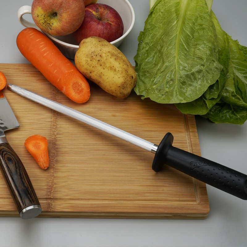 Professional Kitchen Knife Sharpening Honing Steel Sharpener Rod Restore Blade gallery