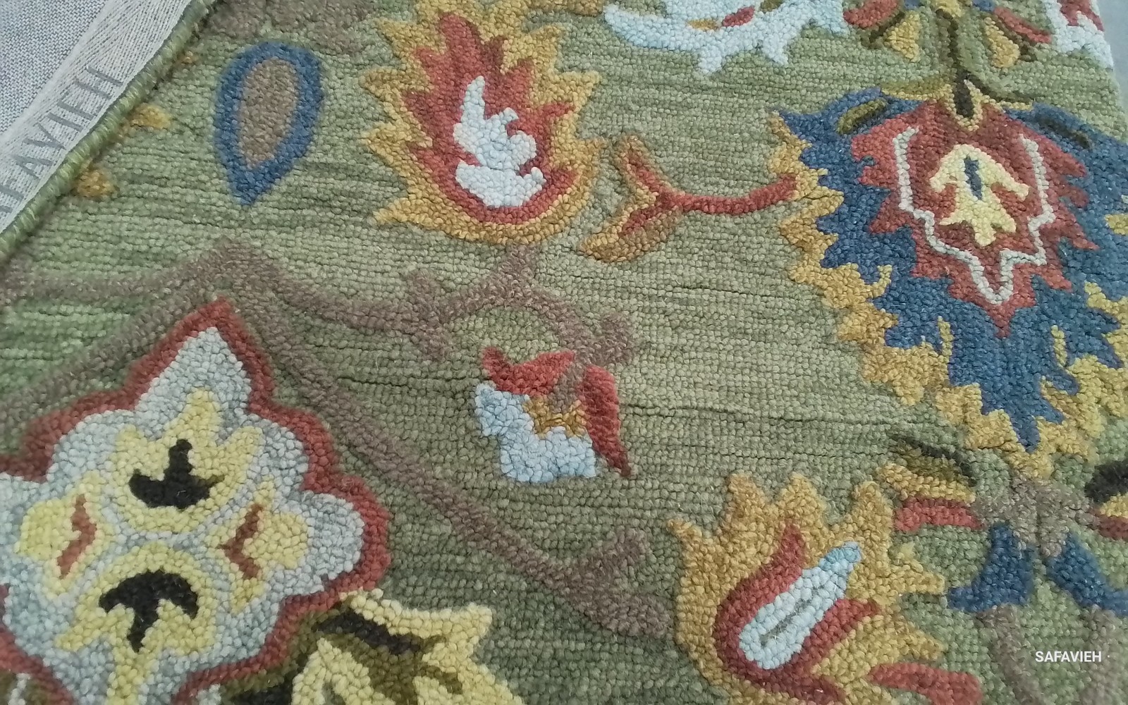 GREEN / MULTI 5'-0" x 8'-0" Back Stain Rug, Reduced Price 1172800455 BLM402B-5 gallery