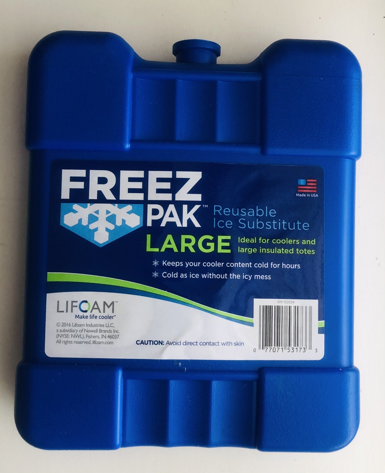 FREEZ PAK LARGE Reusable Ice Substitute Blue 1 Pack (8”Hx7”Wx1.8”L)2.5 Pounds gallery
