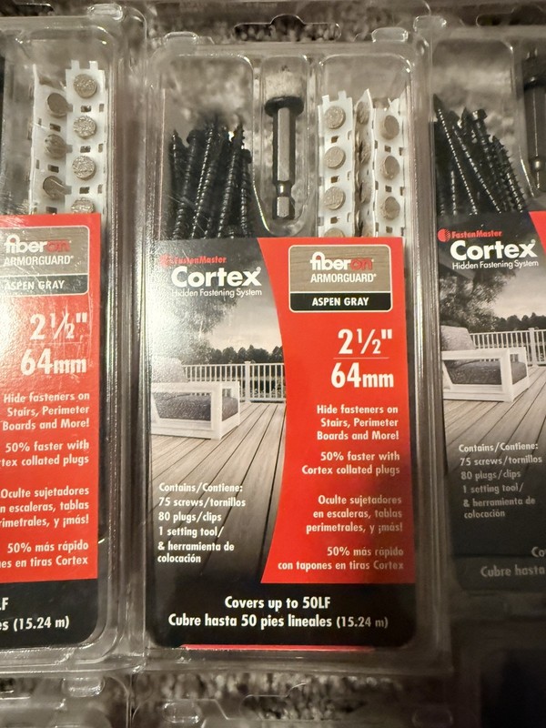 22 box lot- FastenMaster Cortex Fastening System Decking-2-1/2” Aspen Gray gallery