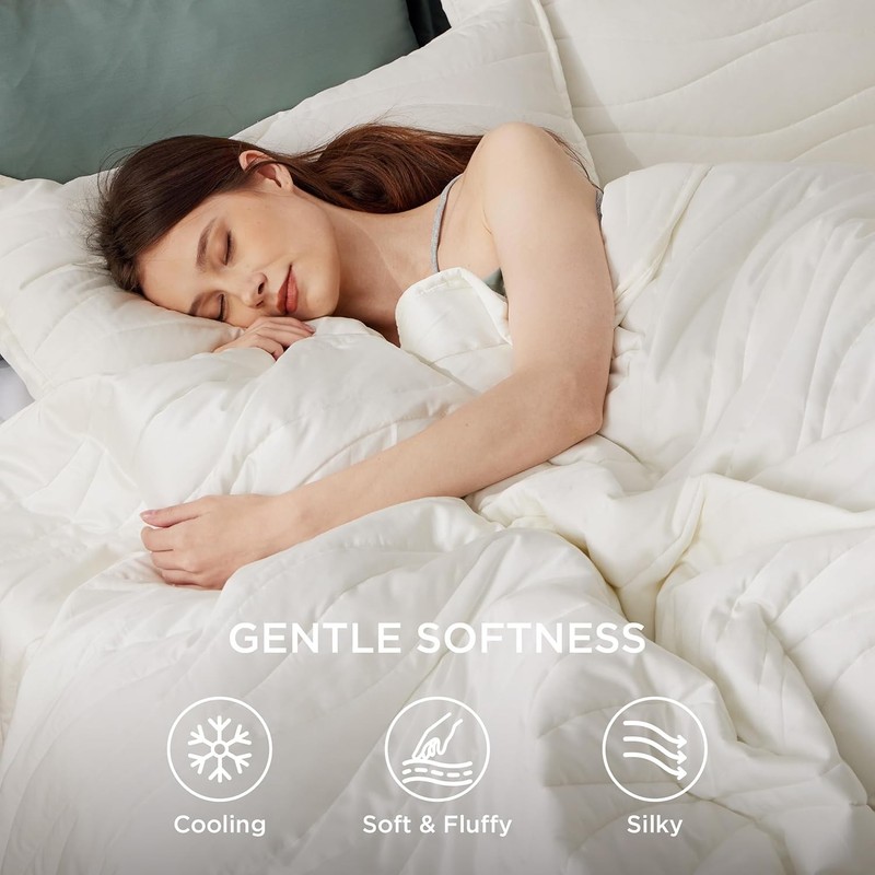 Summer Quilt – Below Zero Cooling Comforter Queen Size, White, Moisture-Wicking gallery