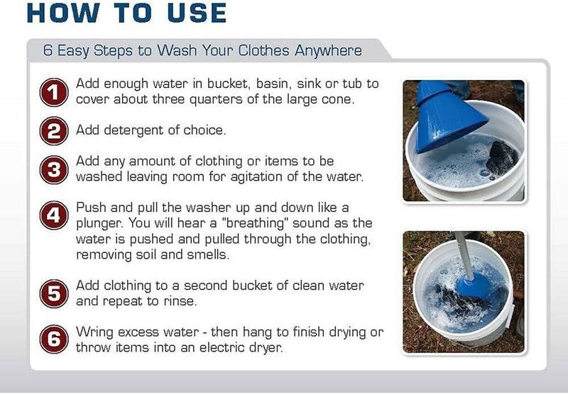 Portable Clothes Washer 5 Gallon Capacity Aluminum Metal Plastic Top Load gallery