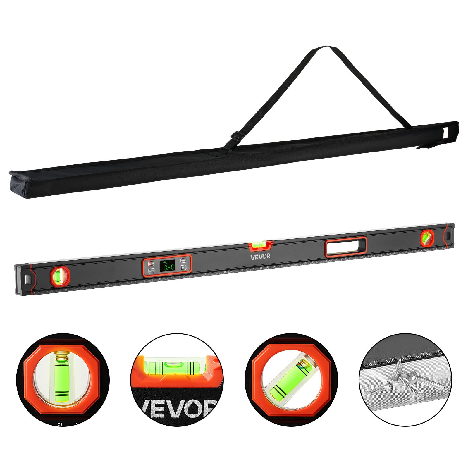VEVOR Digital Level 48 in Magnetic Electronic with LED Backlit Display for Home gallery