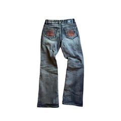 Mid-Rise Bootcut Distressed Crown Flare Jeans