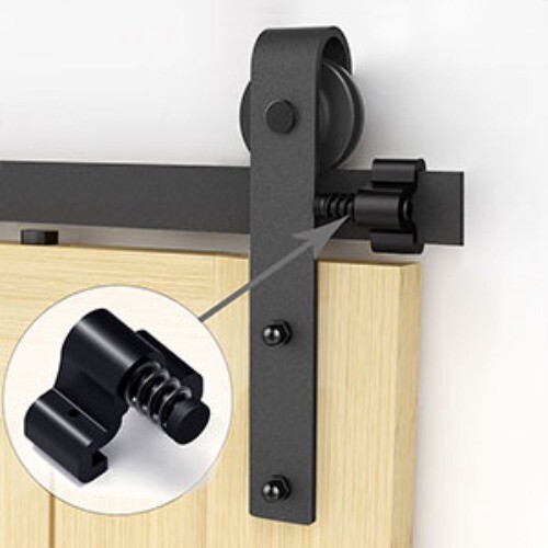 Side-mounted Limiter For Sliding Door Rail Resistance Plate Black Door Stopper