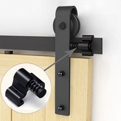 Side-mounted Limiter For Sliding Door Rail Resistance Plate Black Door Stopper