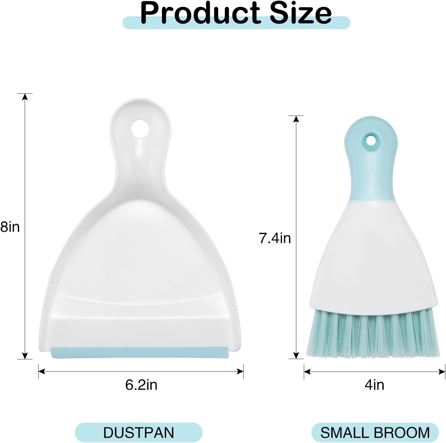 Mini Dustpan and Brush Set 2 Pack, Small Broom and Dustpan Set Dust Pan gallery