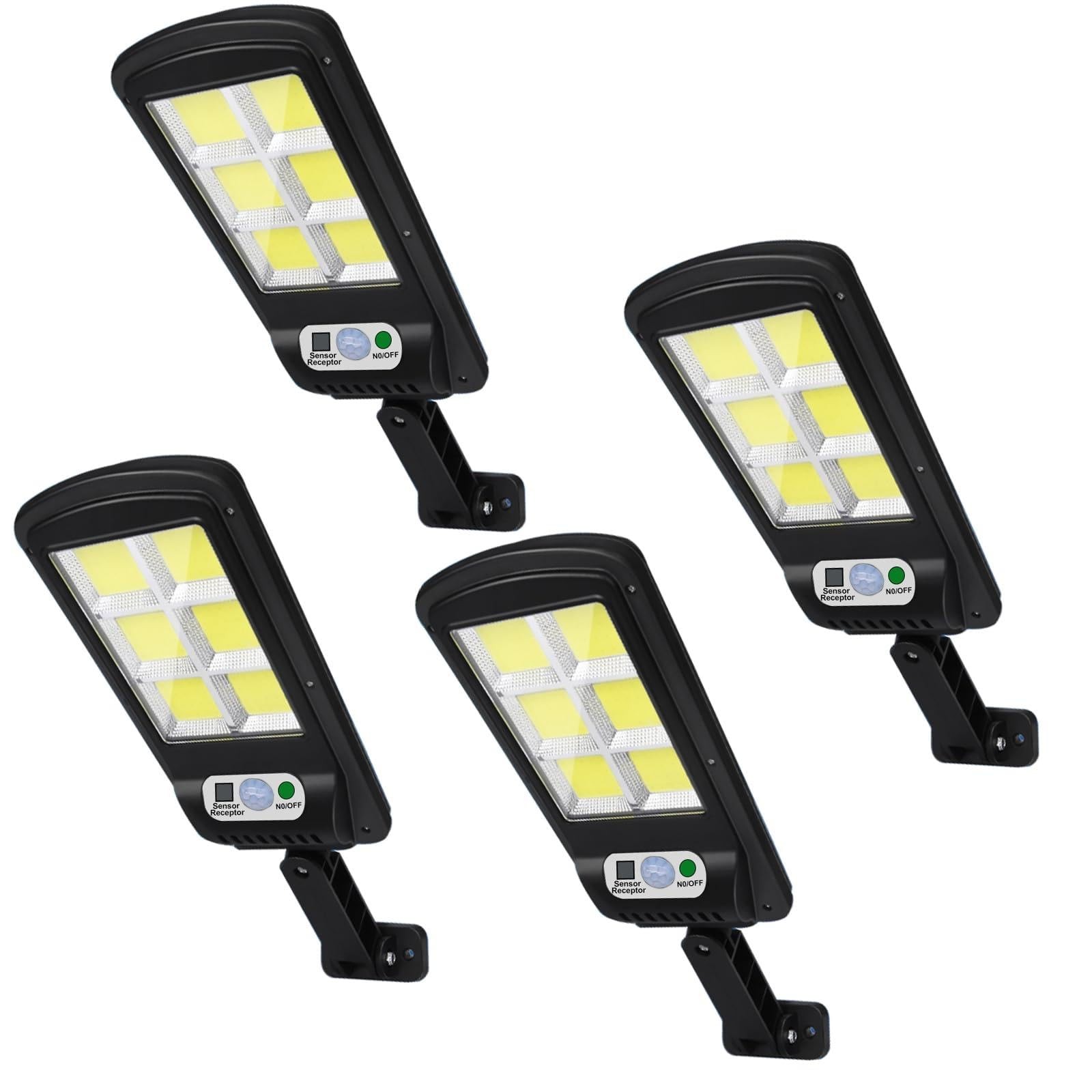 4 Pack 120 LED Solar Security Lights Outdoor, Motion Sensor with Remote Contr... gallery