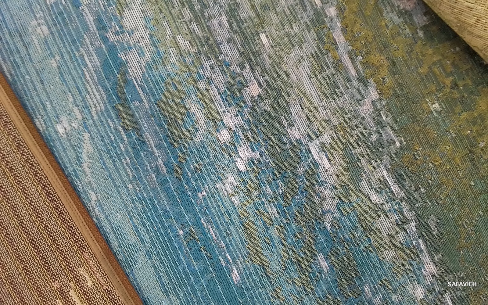 GOLD / BLUE 8'-0" x 10'-5" Back Stain Rug, Reduced Price 1172789972 BAR550A-8 gallery