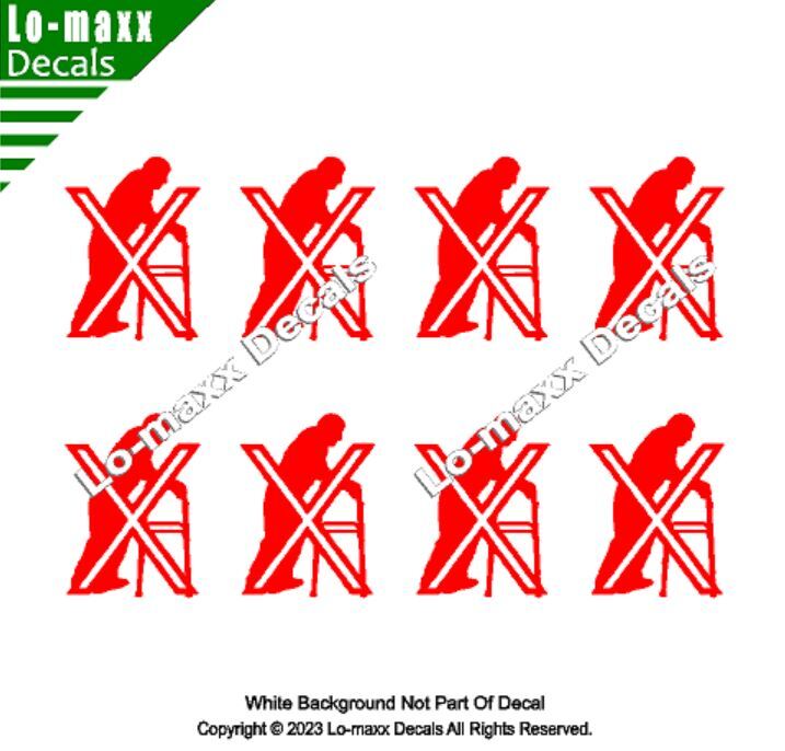 Old Man With Walker Kill Markings Tally Car Truck SUV Die Cut Vinyl Decal gallery