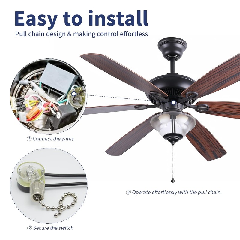 Ceiling Fan Light Pull Chain Switch Replacement On/Off Control for Hunter gallery