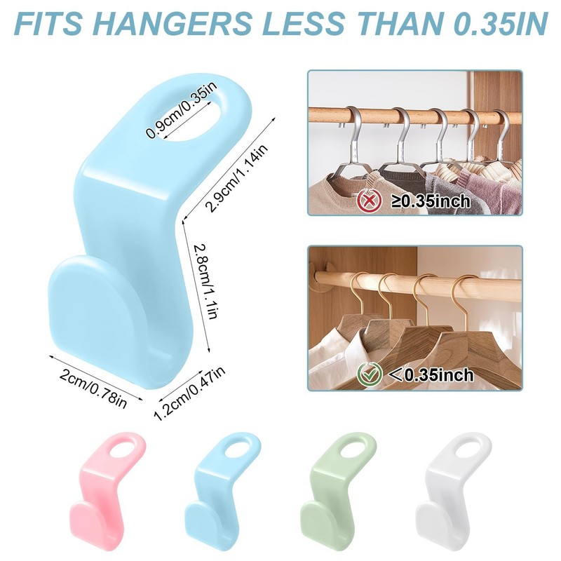 40-Pack Hanger Connector Hooks – Space-Saving Garment Organizer (Random Colors) gallery