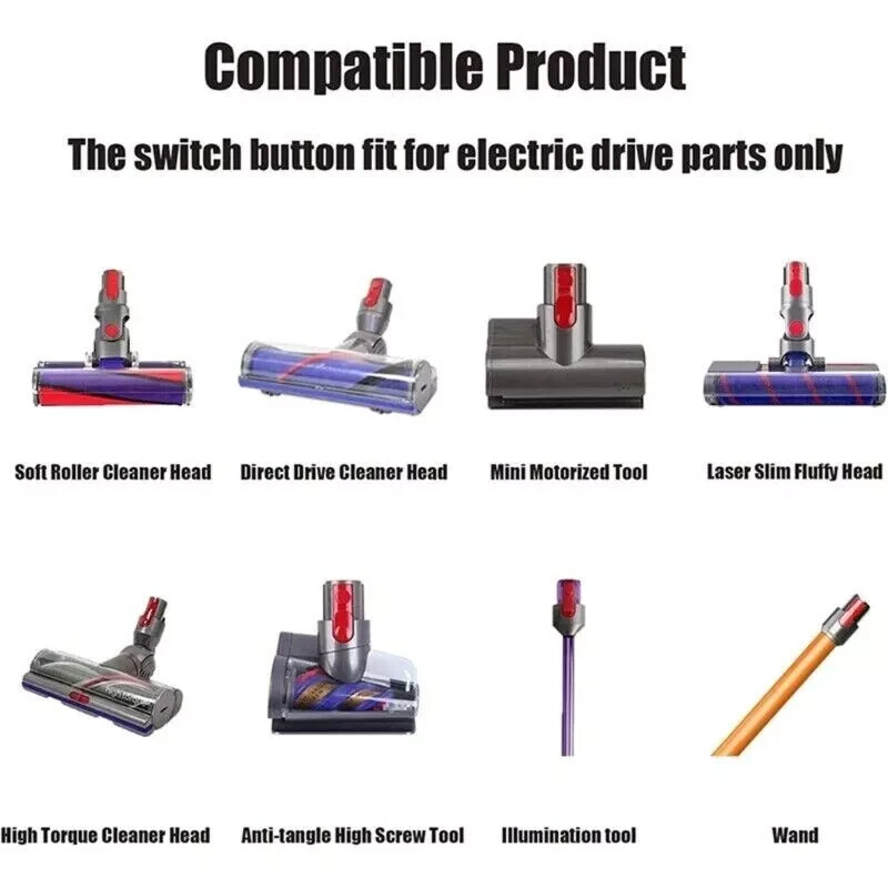 2-PACK OEM Wand Tool Clip Latch TAB BUTTON w/SPRING for Dyson V7 V8 V10 V11*LOOK gallery